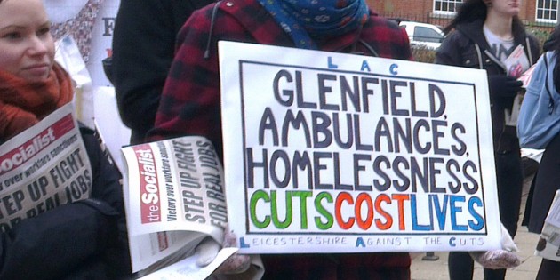 Protesters Lobby Leicester City Council against cuts