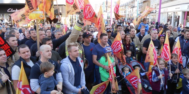 Firefighters Take to the Streets