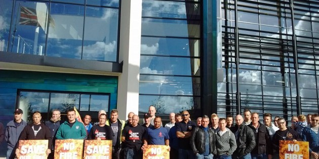 Anger and Protest Against Fire Service Cuts in Leicestershire