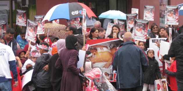 Heart Unit Protestors Take to Belgrave Road in Pouring Rain