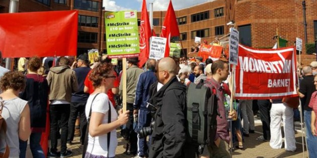 McDonald’s Protest in Leicester on Monday