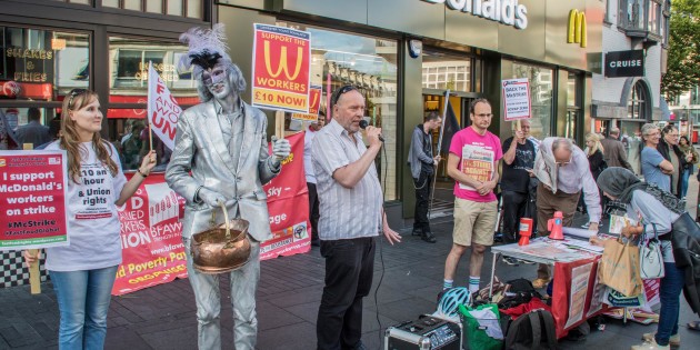 Leicester Protest Supports Historic Strike at McDonald’s