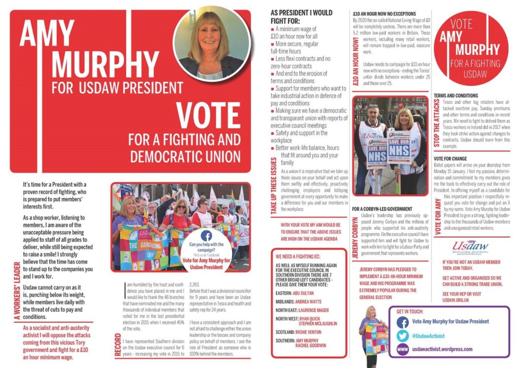 Amy Murphy leaflet 2018