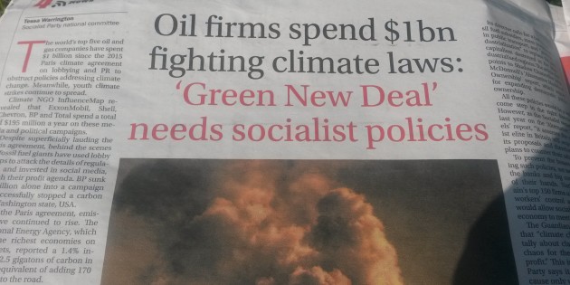 Oil Firms Spend $1bn Fighting Climate Laws: ‘Green New Deal’ Needs Socialist Policies
